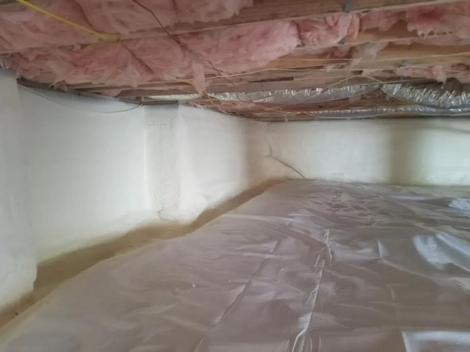 Crawl space encapsulation with closed-cell spray foam for Roof Waterproofing in Pueblo West
